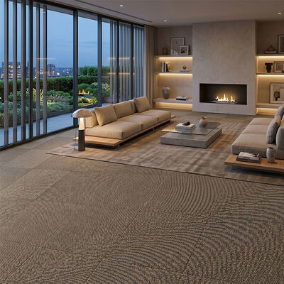 Warm Taupe Select Elements Carpet Tile Textured Weave PP Nylon Carpet Tile