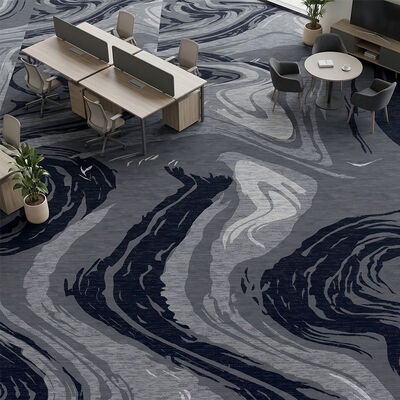Swirl Pattern Wall To Wall Carpet Eco Friendly School Library Anti Fouling