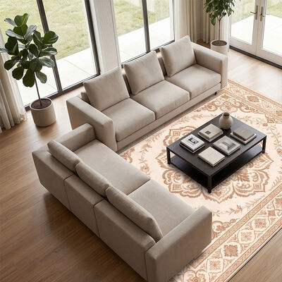 Cream & Light Beige Luxury Area Rug GB8624 5 Star Hotel High End Rug